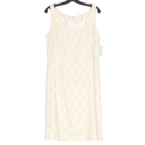 NWT Nipon Boutique Dress Minimalist Romantic Cottage Quiet Luxury Lace Cream 14